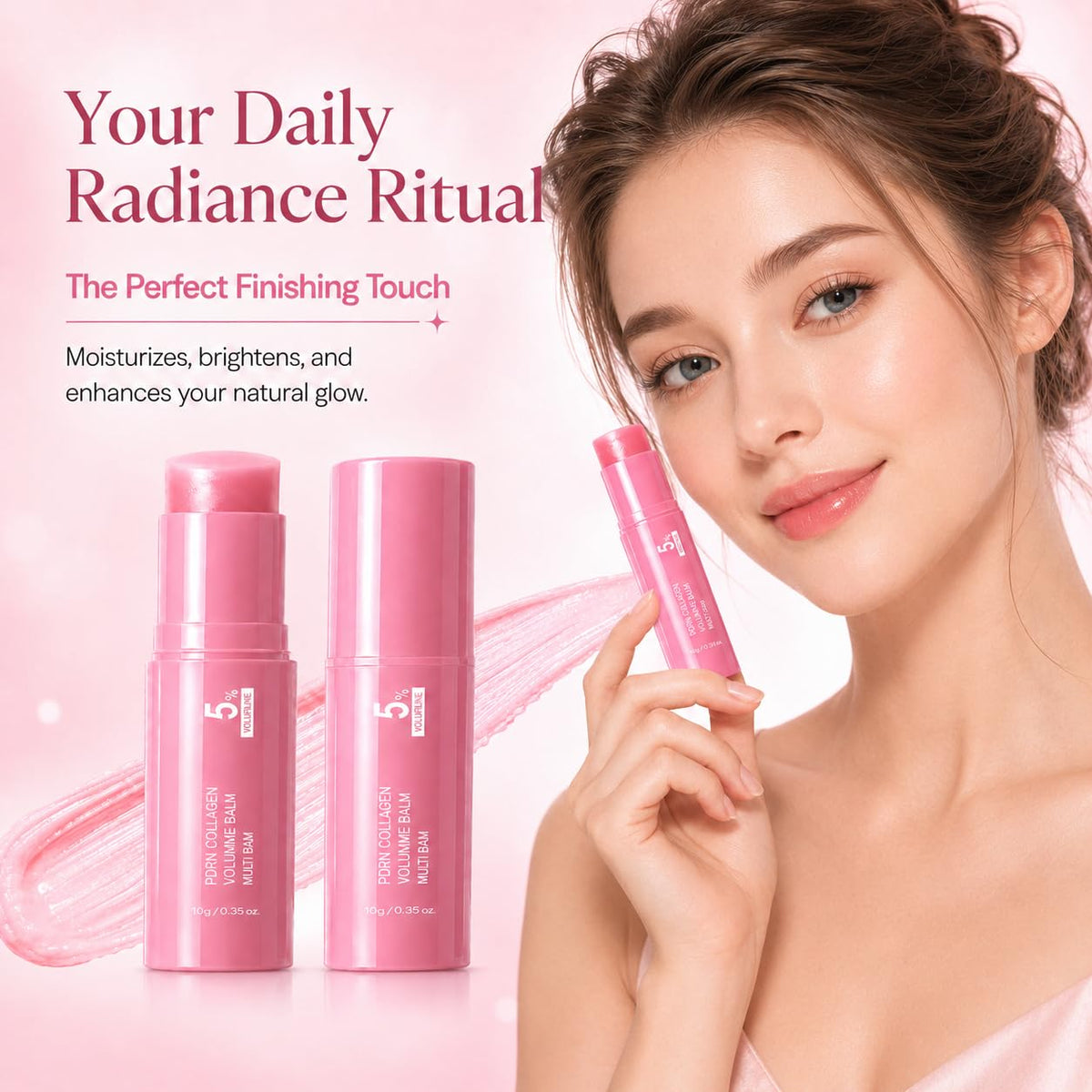 Océane PDRN Pink Collagen Volume Multi Balm Stick side view
