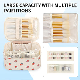 OCHEAL Makeup Bag back view with additional pocket