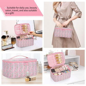OCHEAL Makeup Bag back view with additional pocket