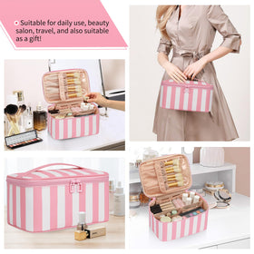 OCHEAL Makeup Bag back view with pocket