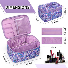 OCHEAL Makeup Bag close-up of smooth zippers