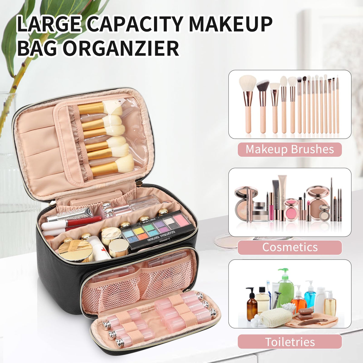 OCHEAL Makeup Bag compact size for travel