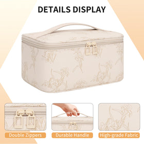 OCHEAL Makeup Bag dimensions displayed with ruler