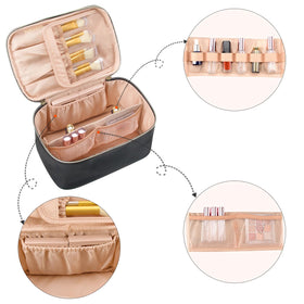 OCHEAL Makeup Bag dimensions on a measuring scale