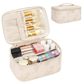 OCHEAL Makeup Bag front view in beige floral design