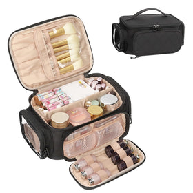 OCHEAL Makeup Bag front view with customizable compartments