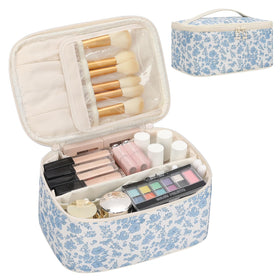 OCHEAL Makeup Bag front view with floral design