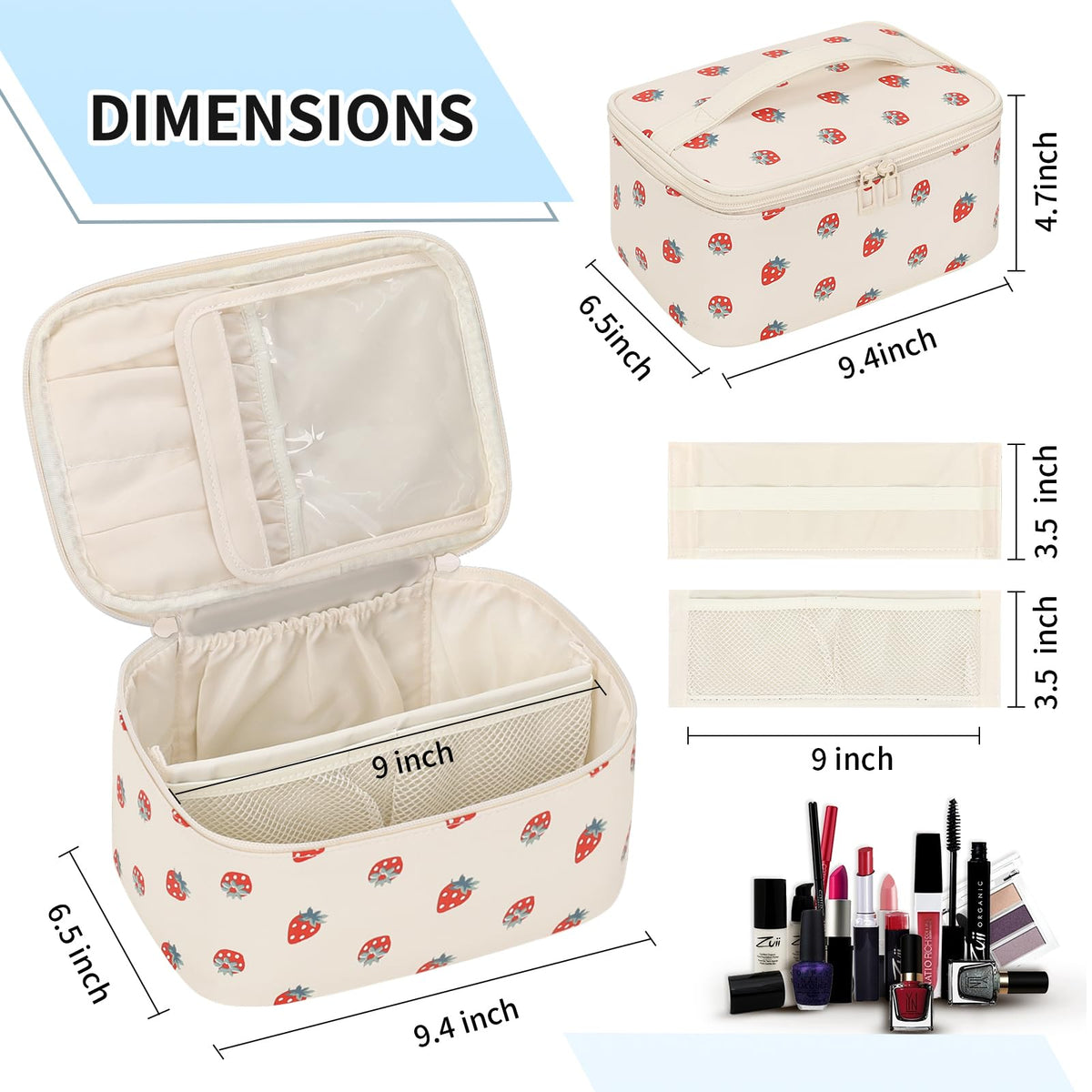 OCHEAL Makeup Bag in use during travel