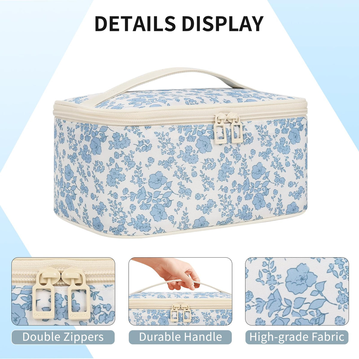 OCHEAL Makeup Bag in use while traveling