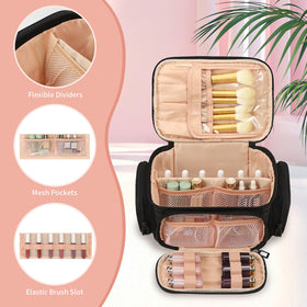 OCHEAL Makeup Bag lifestyle image in travel setting