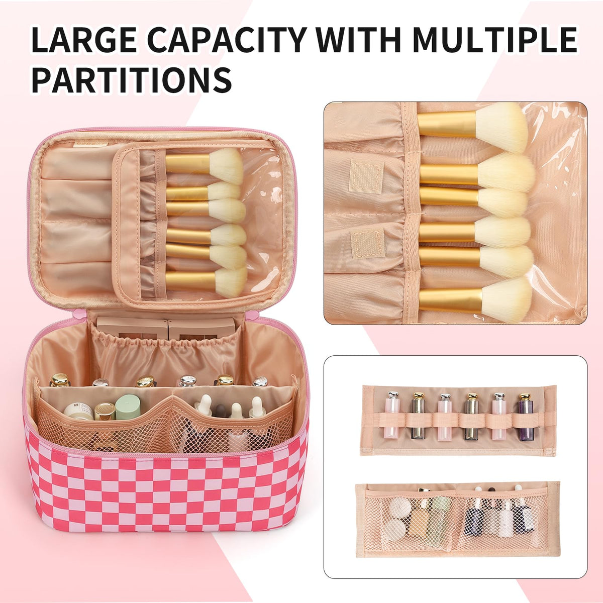 OCHEAL Makeup Bag lifestyle scene with cosmetics