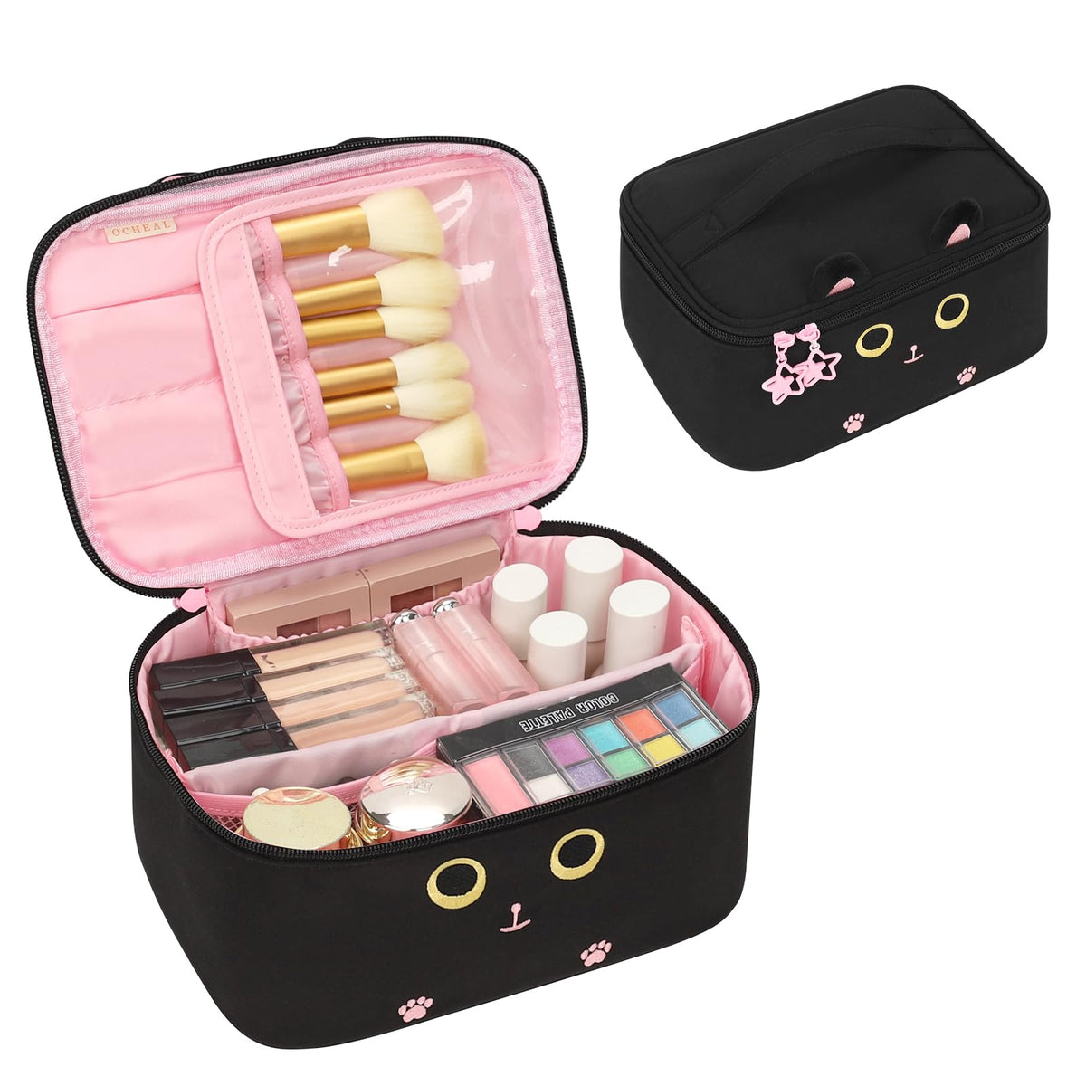 OCHEAL Makeup Bag lifestyle shot on a vanity