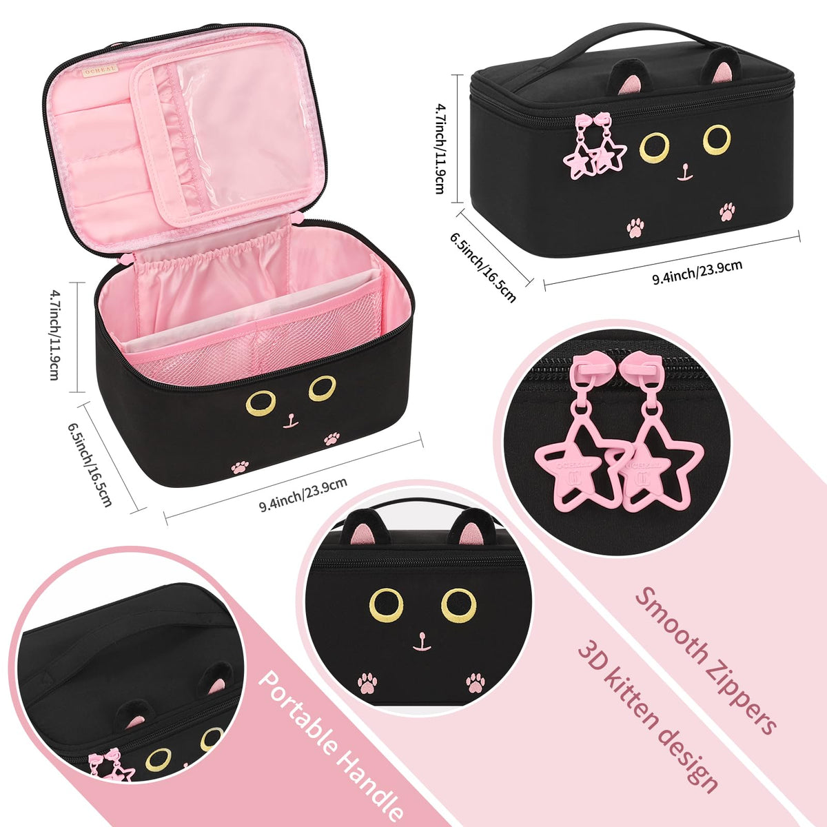 OCHEAL Makeup Bag made from waterproof vegan leather