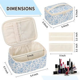 OCHEAL Makeup Bag on a vanity with cosmetics