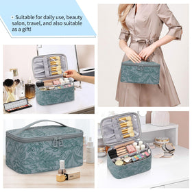 OCHEAL Makeup Bag open showcasing organized cosmetics