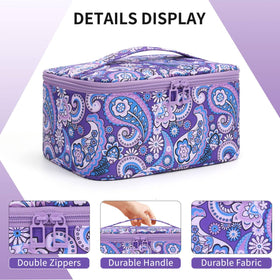 OCHEAL Makeup Bag open showing flexible dividers