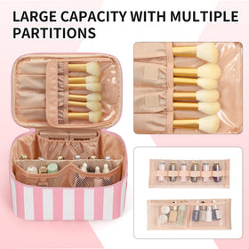 OCHEAL Makeup Bag open showing interior storage