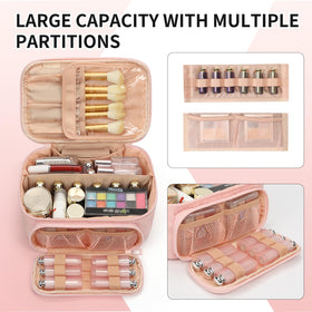 OCHEAL Makeup Bag open with cosmetics organized inside