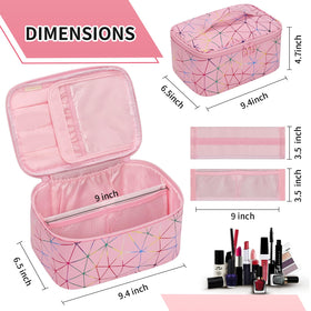 OCHEAL Makeup Bag opened with cosmetics inside