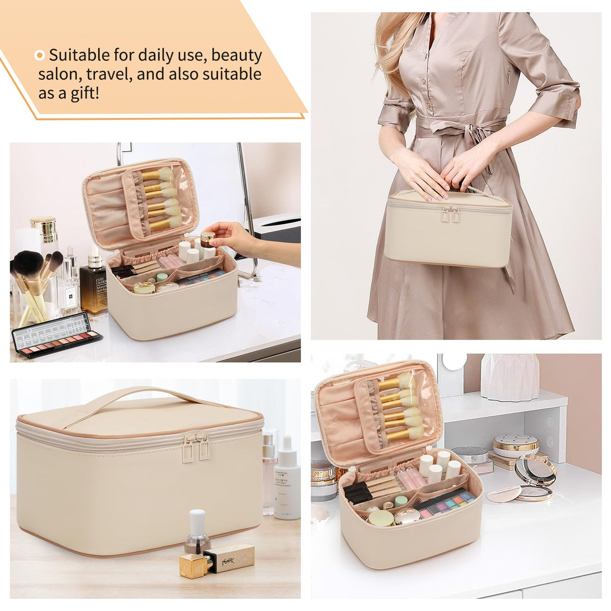 OCHEAL Makeup Bag packed with cosmetics