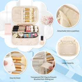 OCHEAL Makeup Bag Set interior pockets of large bag