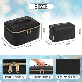 OCHEAL Makeup Bag Set large bag open showing inner pockets