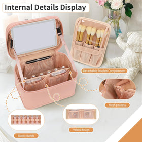 OCHEAL Makeup Bag showcasing three color light settings