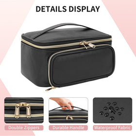 OCHEAL Makeup Bag showing double-way zippers