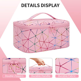 OCHEAL Makeup Bag showing flexible Velcro dividers