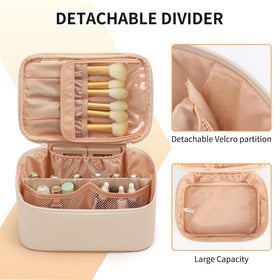 OCHEAL Makeup Bag showing flexible Velcro dividers