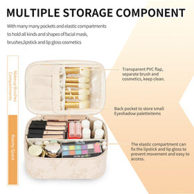 OCHEAL Makeup Bag showing separate brushes compartment