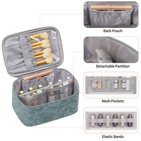 OCHEAL Makeup Bag showing separate brushes compartment