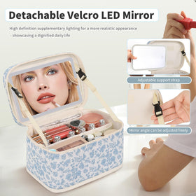 OCHEAL Makeup Bag side view showcasing detachable storage