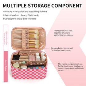 OCHEAL Makeup Bag side view with dividers