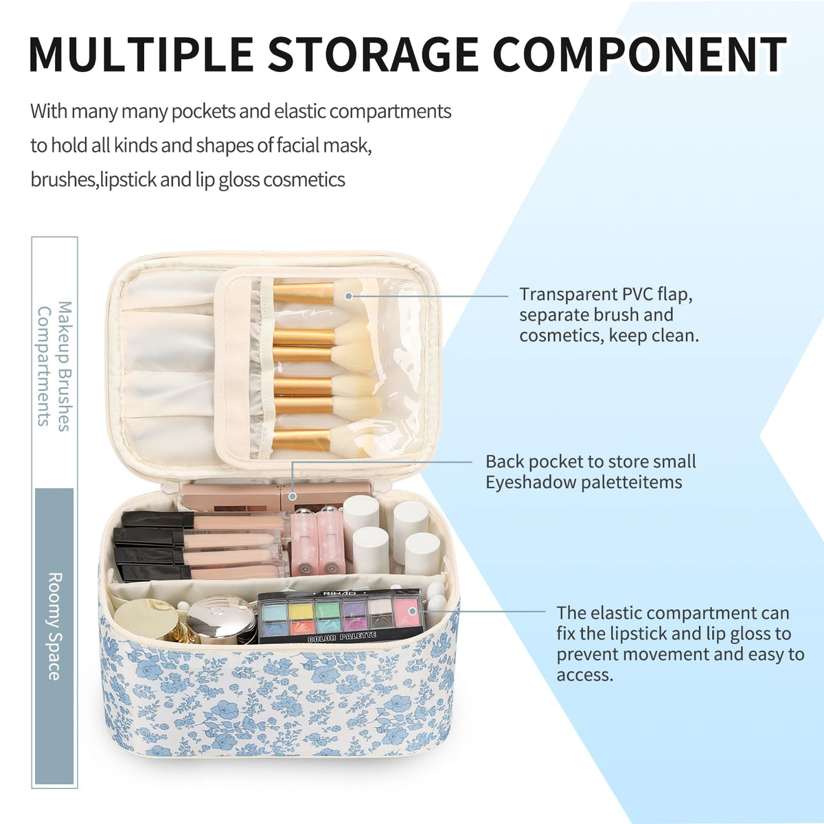 OCHEAL Makeup Bag side view with handle