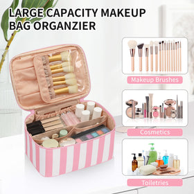 OCHEAL Makeup Bag side view with zippers