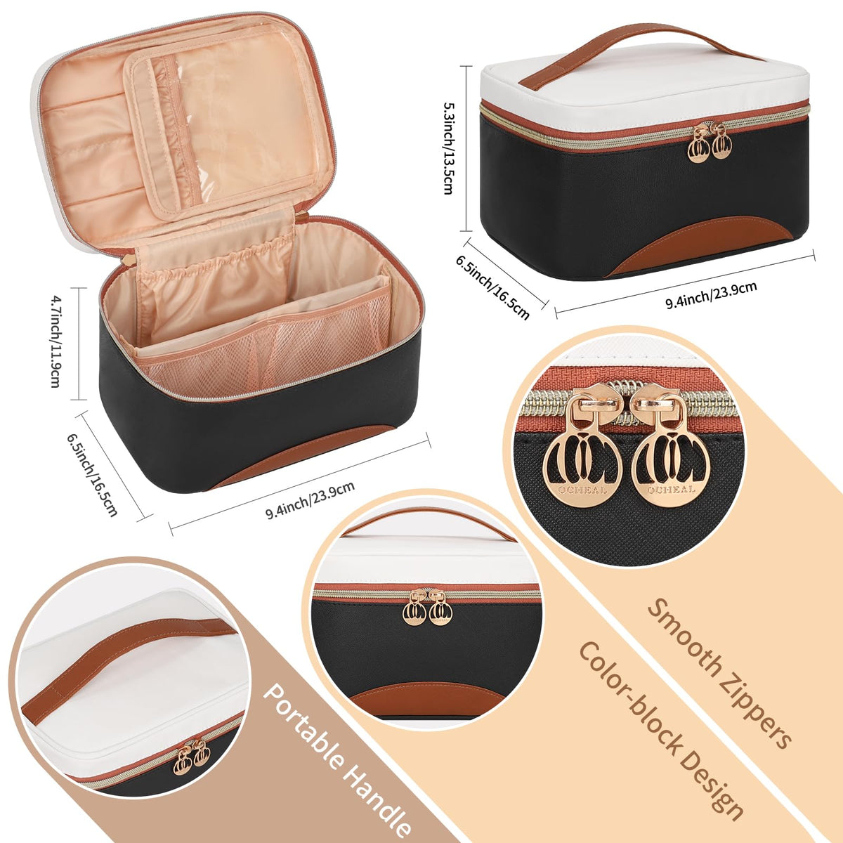 OCHEAL Makeup Bag waterproof material close-up