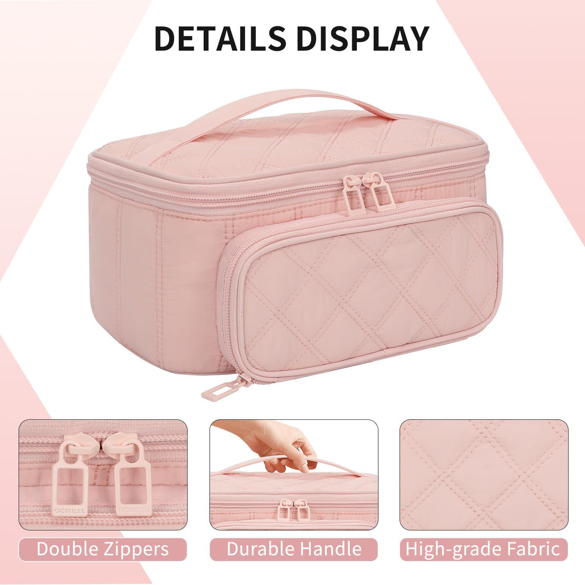 OCHEAL Makeup Bag with detachable Velcro divider