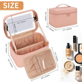 OCHEAL Makeup Bag with LED mirror in use for makeup application