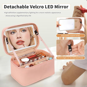 OCHEAL Makeup Bag with open compartments for brushes