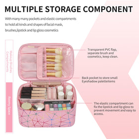 OCHEAL Makeup Bag with separate brushes compartment