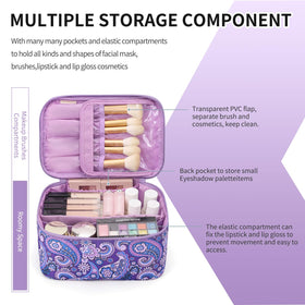 OCHEAL Makeup Bag with separate brushes compartment