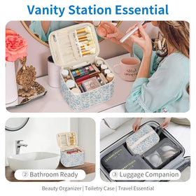 OCHEAL Travel Makeup Bag displayed with beauty tools