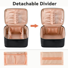 OCHEAL Travel Makeup Bag with brushes compartment
