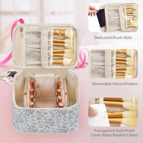OCHEAL Travel Makeup Bag with smooth two-way zippers