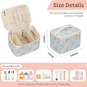 OCHEAL Travel Makeup Bag with toiletries and cosmetics inside