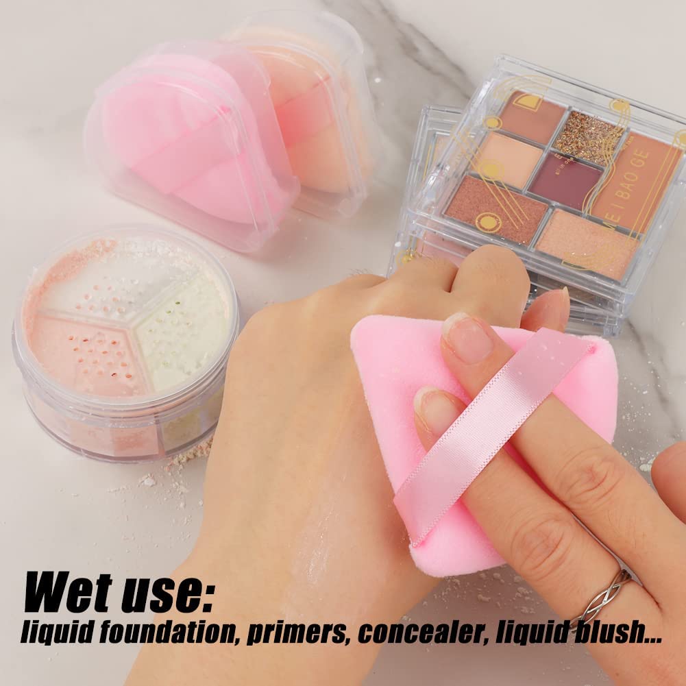 Ocim Triangle Powder Puff showing triangle and circle shapes