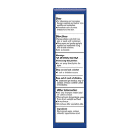 OCuSOFT HypoChlor Spray back view with ingredient list