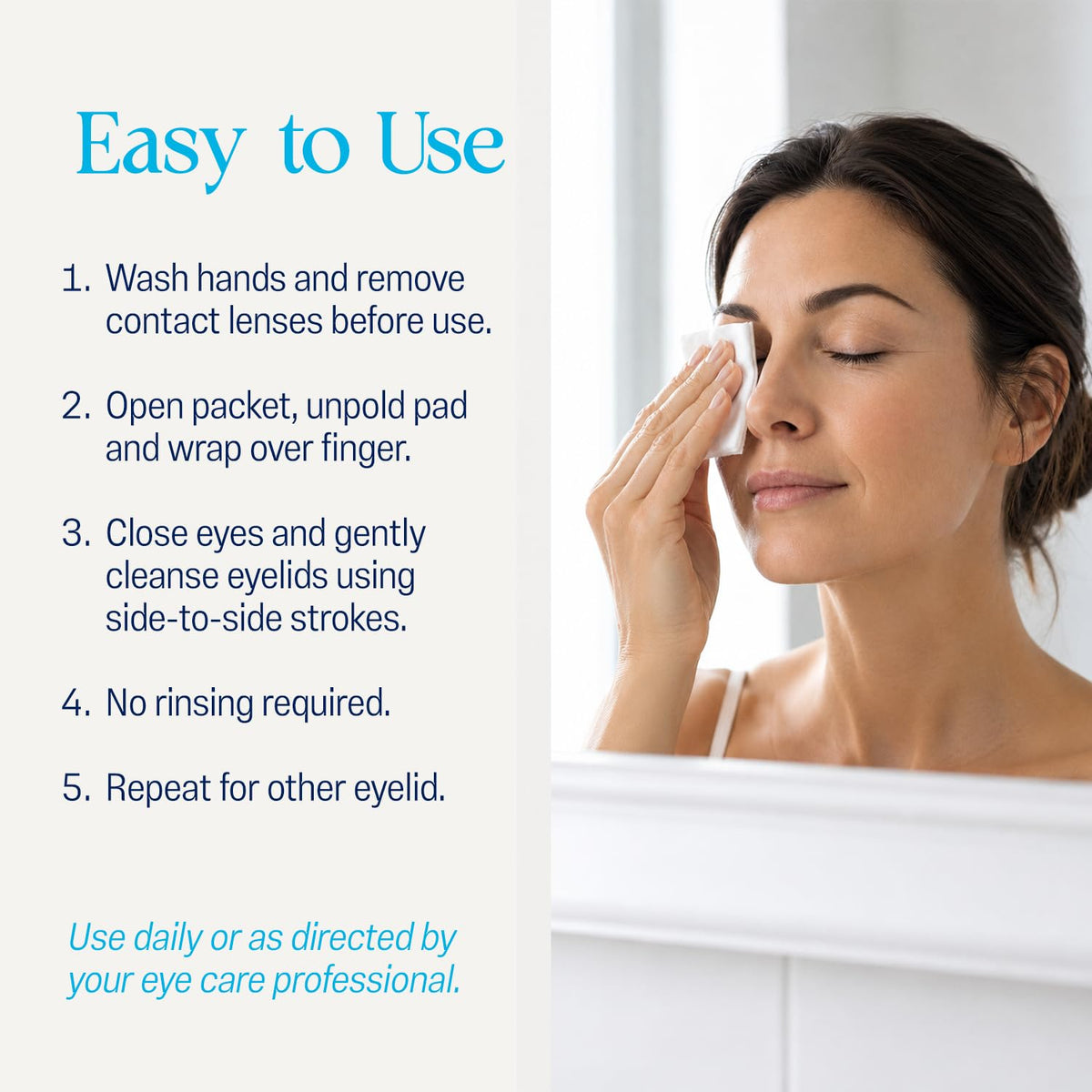 OCuSOFT Lid Scrub Plus pads opened with one pad visible