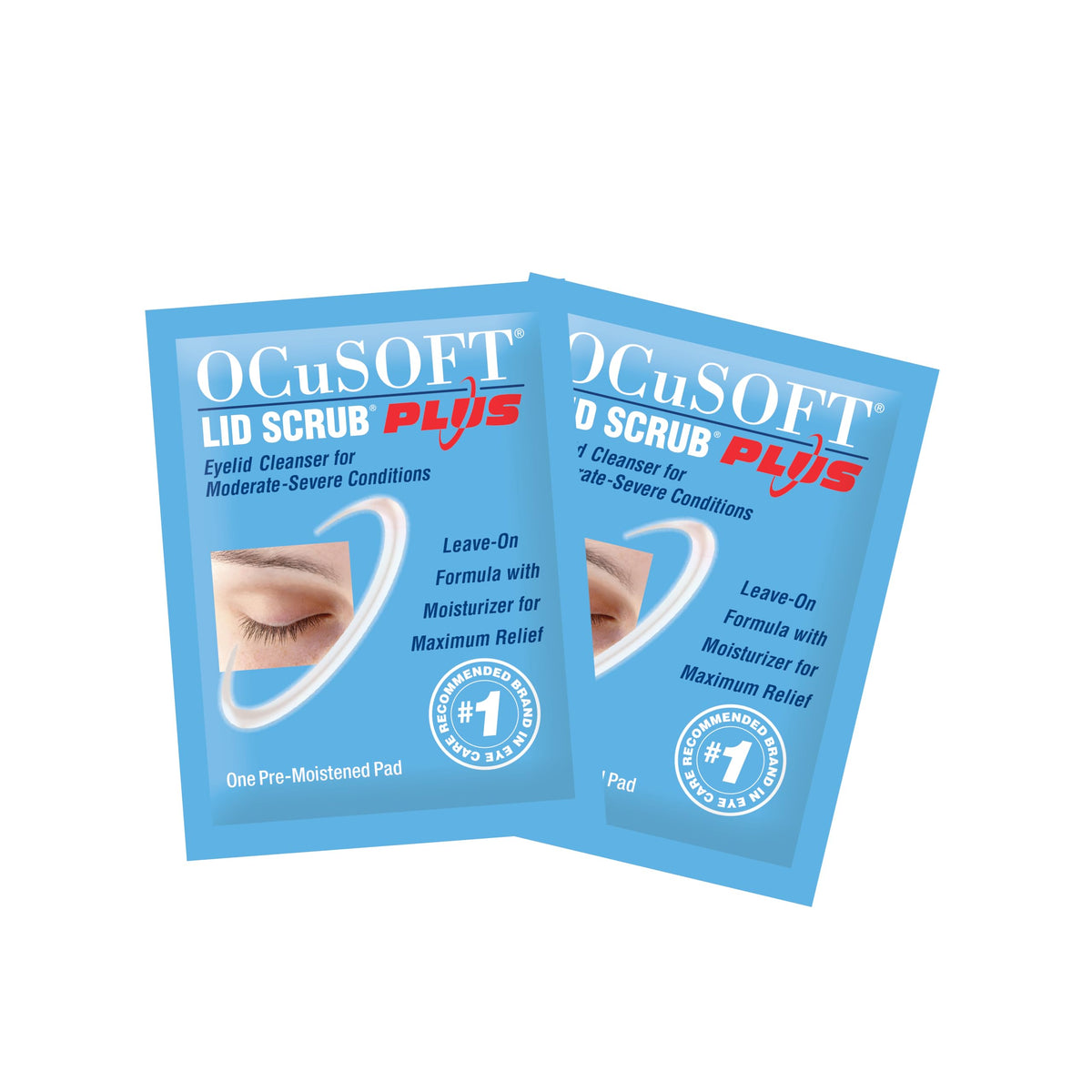 OCuSOFT Lid Scrub Plus pre-moistened pad close-up